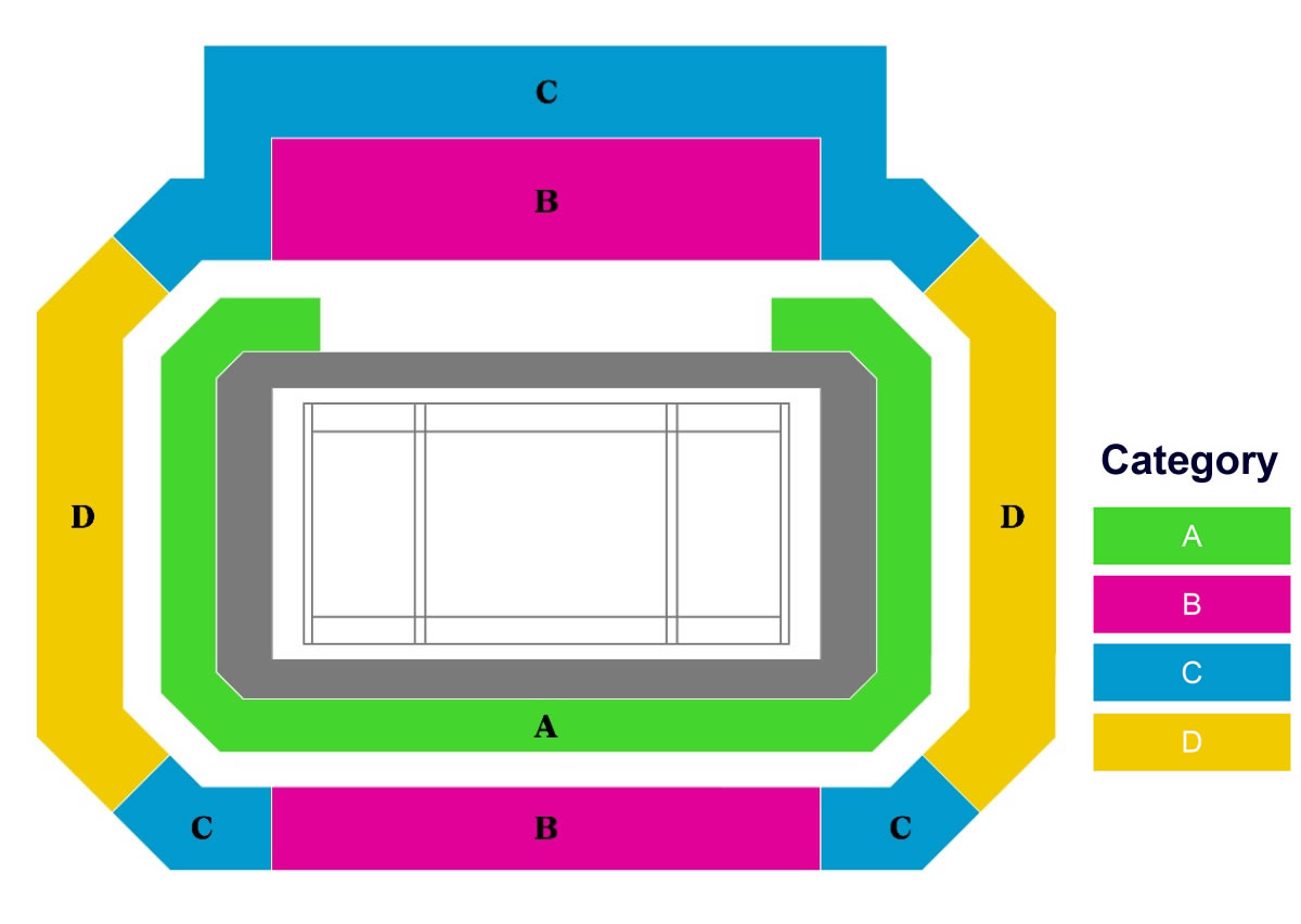 Long Beach Aquatics Center (Water Polo) seating plan