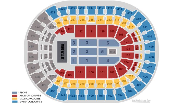 Rogers Arena seating plan