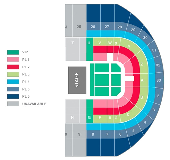 Pacific Coliseum seating plan