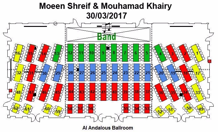 Habtoor Grand Resort, Autograph Collection seating plan
