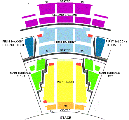 Jubilee Auditorium seating plan