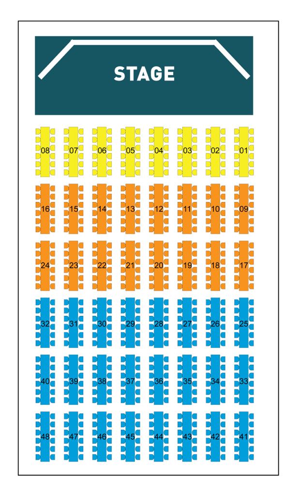 Fairmont Outdoor Venue seating plan