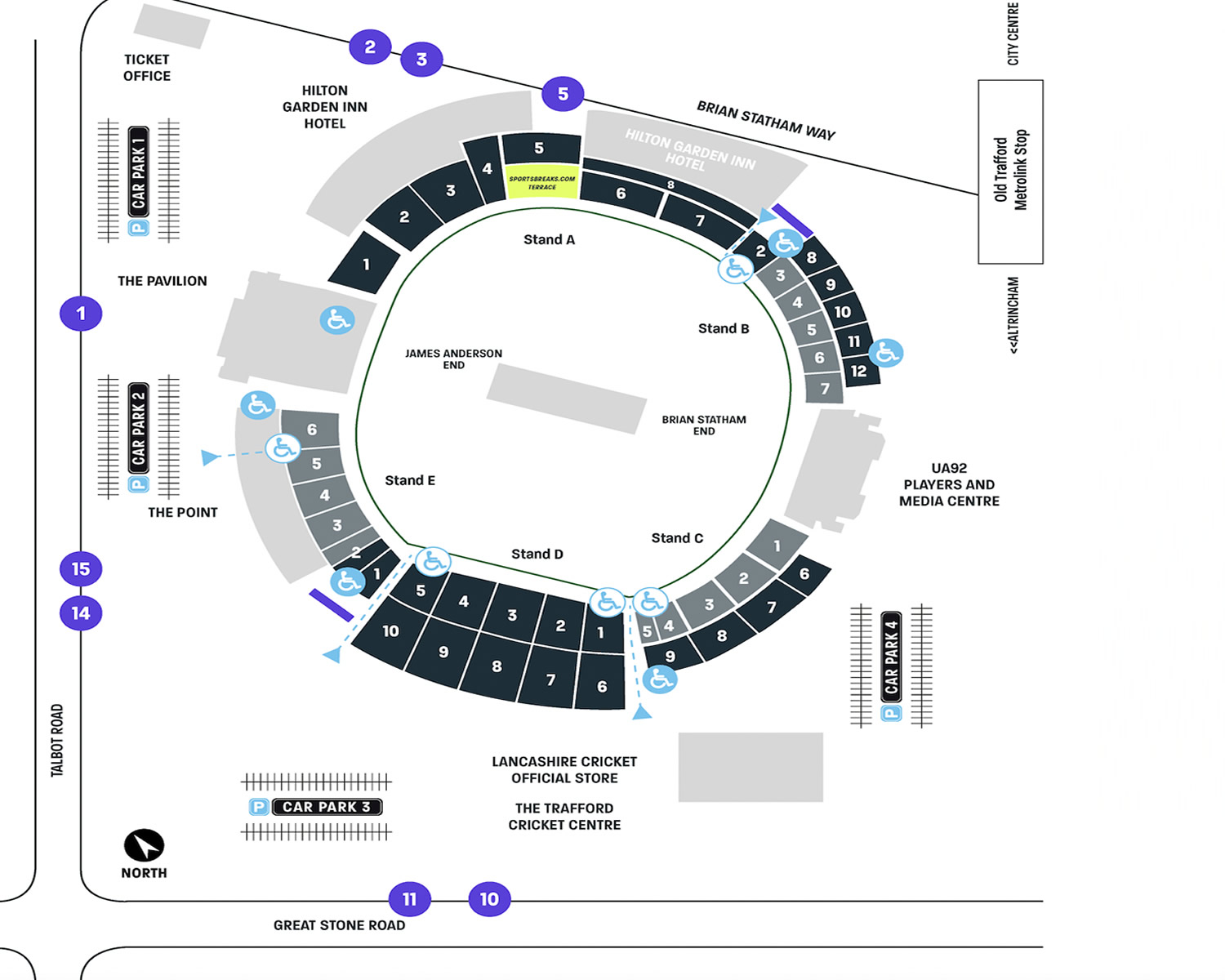 Old Trafford Cricket Ground seating plan Old Trafford Cricket Ground seating plan