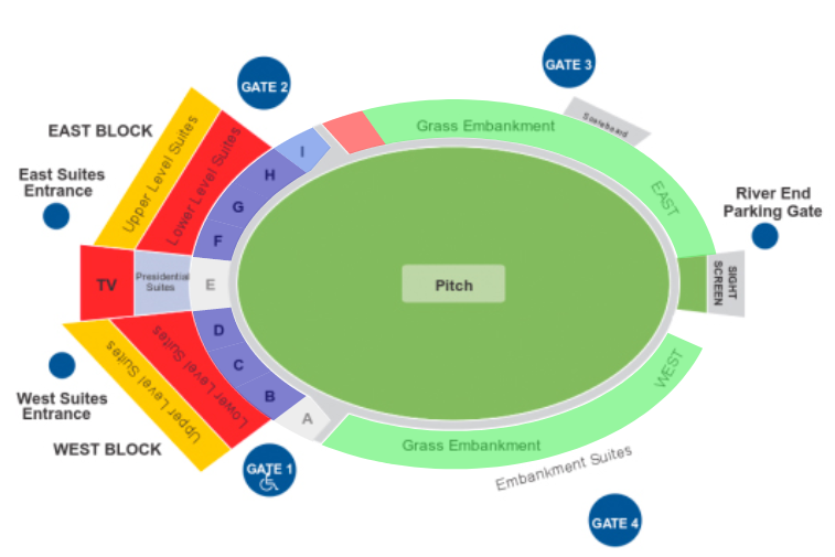 Supersport Park Cricket Stadium seating plan