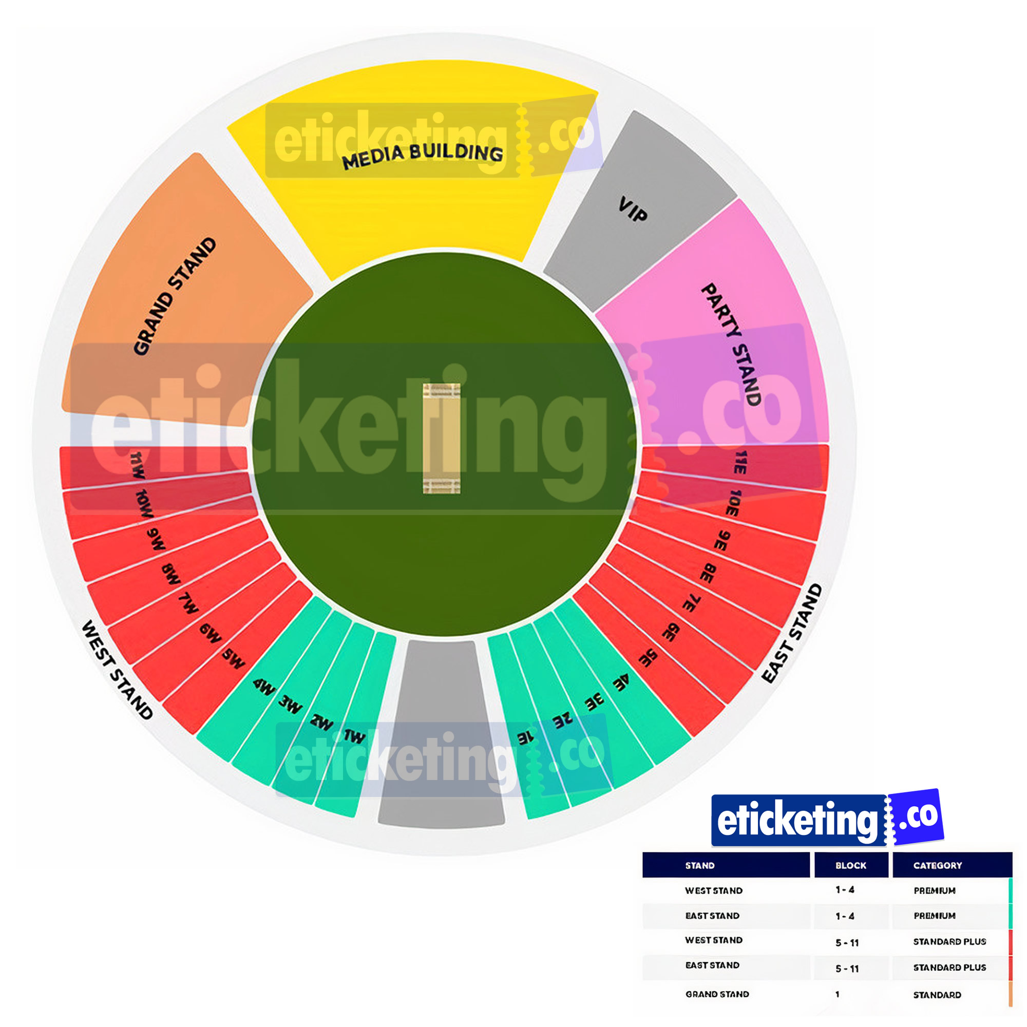 Central Broward Regional Park and Stadium seating plan