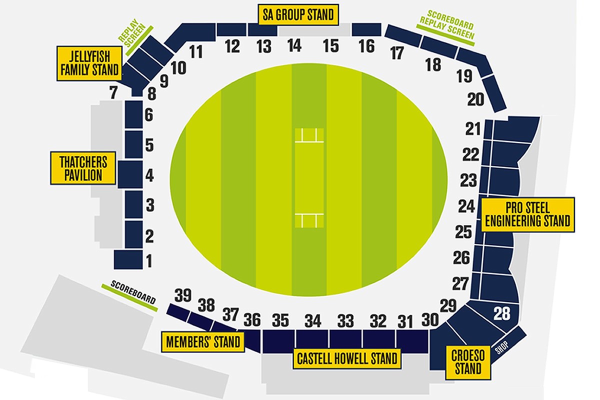 Sophia Gardens Cricket Ground seating plan Sophia Gardens Cricket Ground seating plan