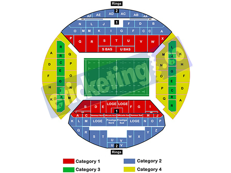 Stade Velodrome seating plan