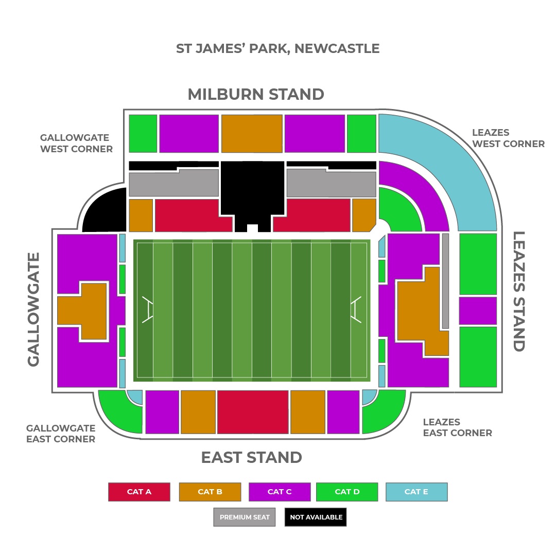 St James Park seating plan