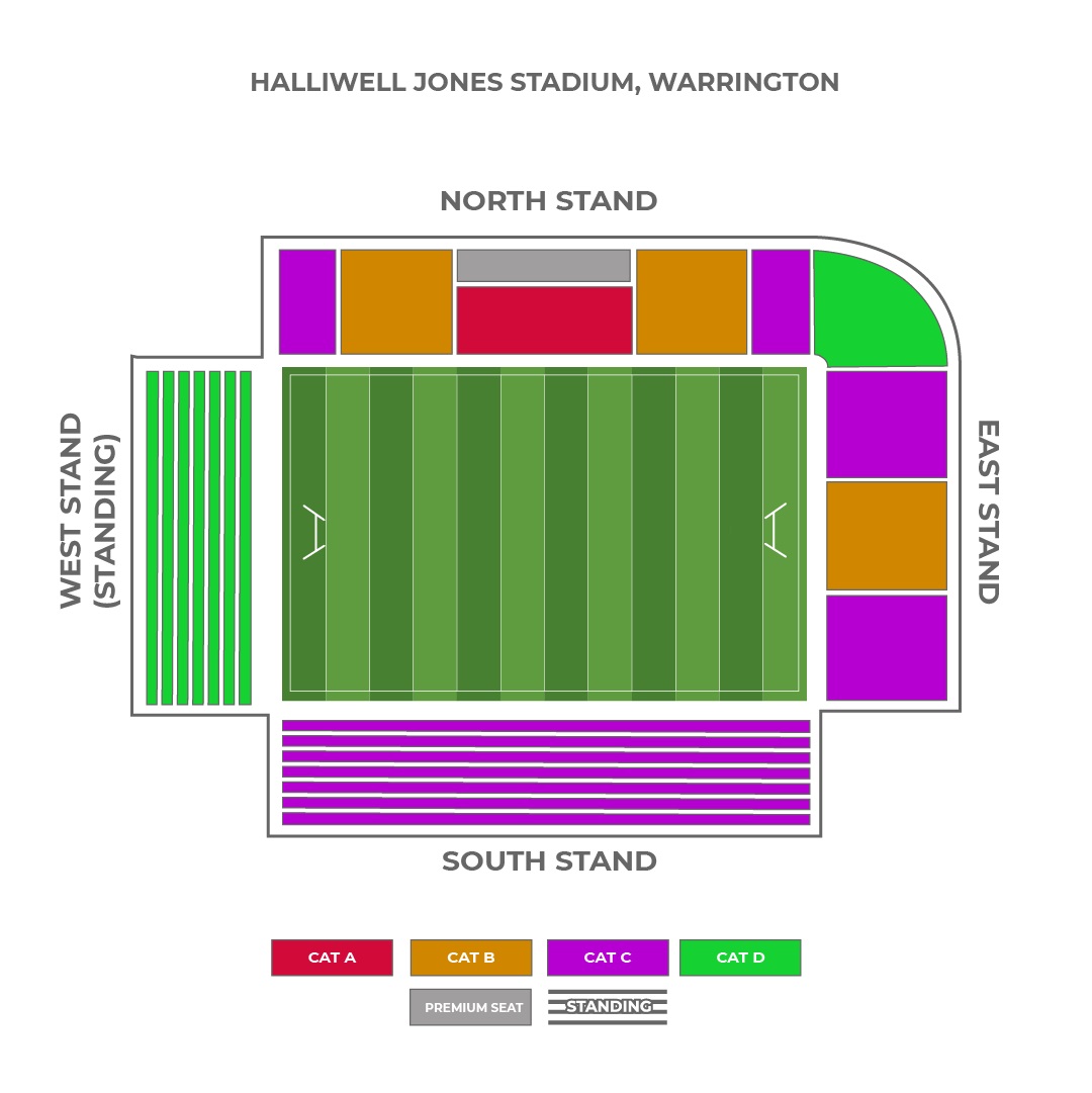 Halliwell Jones Stadium seating plan