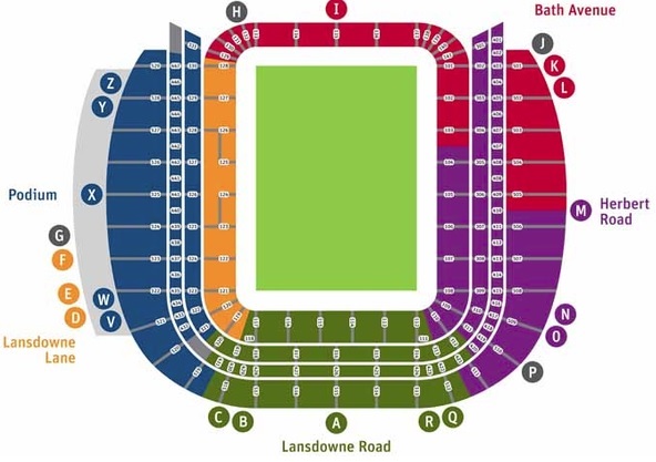 Aviva Stadium seating plan Aviva Stadium seating plan