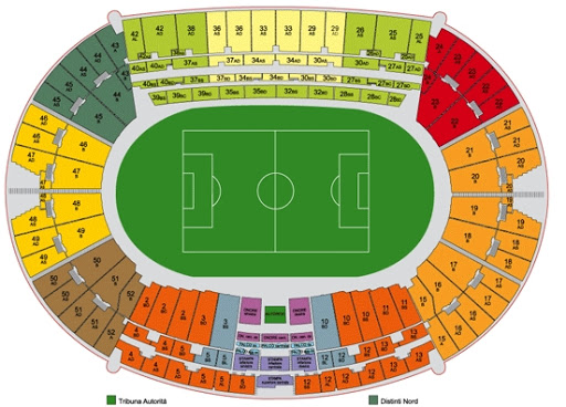Stadio Olimpico seating plan