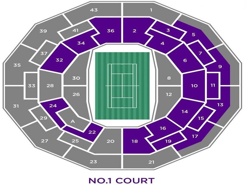 Wimbledon Court No.1 seating plan Wimbledon Court No.1 seating plan
