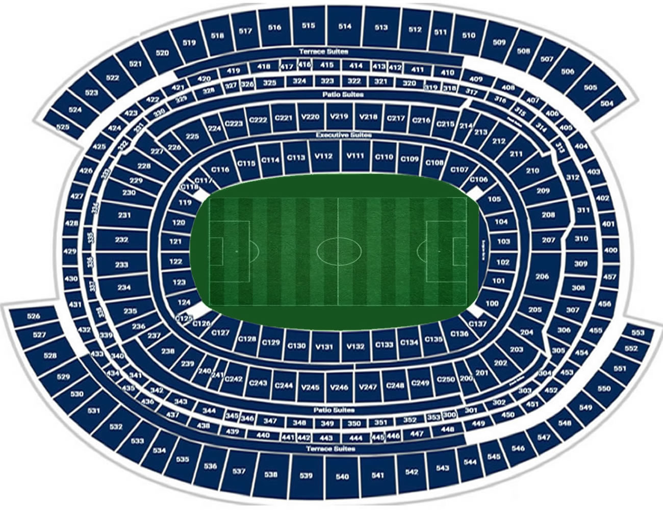 SoFi Los Angeles Stadium seating plan SoFi Los Angeles Stadium seating plan
