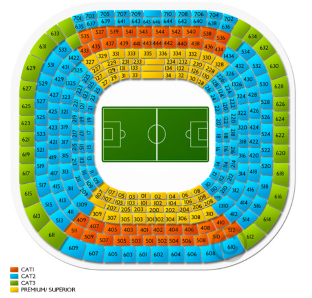 Santiago Bernabeu seating plan Santiago Bernabeu seating plan