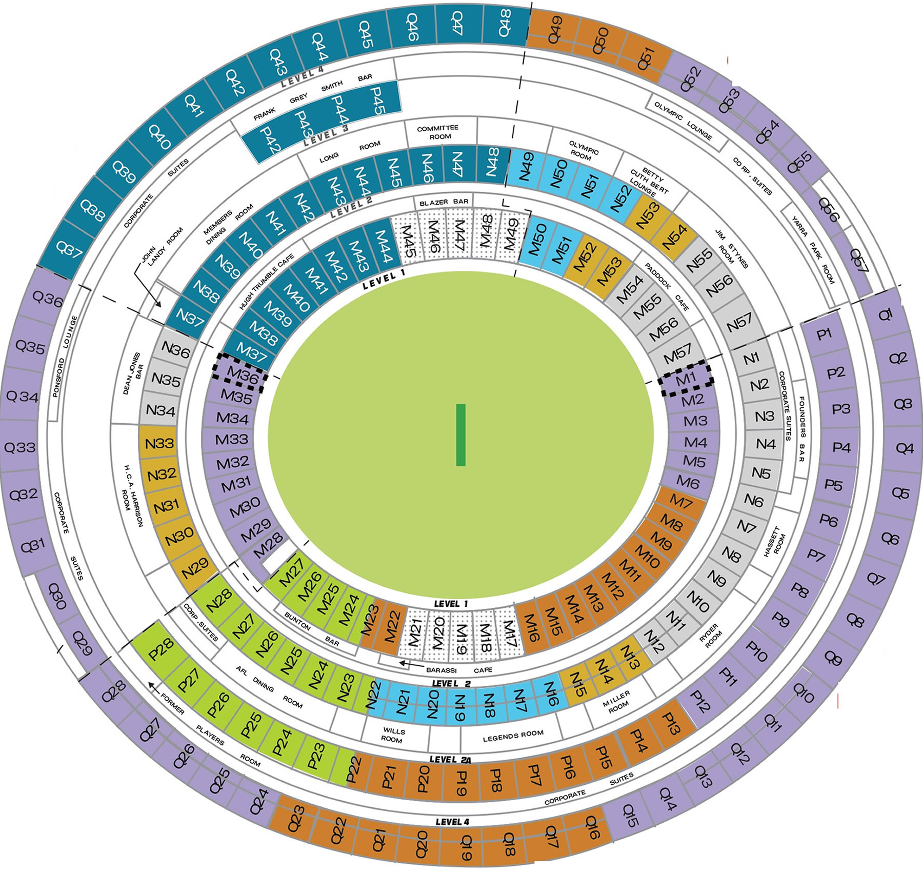 Melbourne Cricket Ground seating plan Melbourne Cricket Ground seating plan