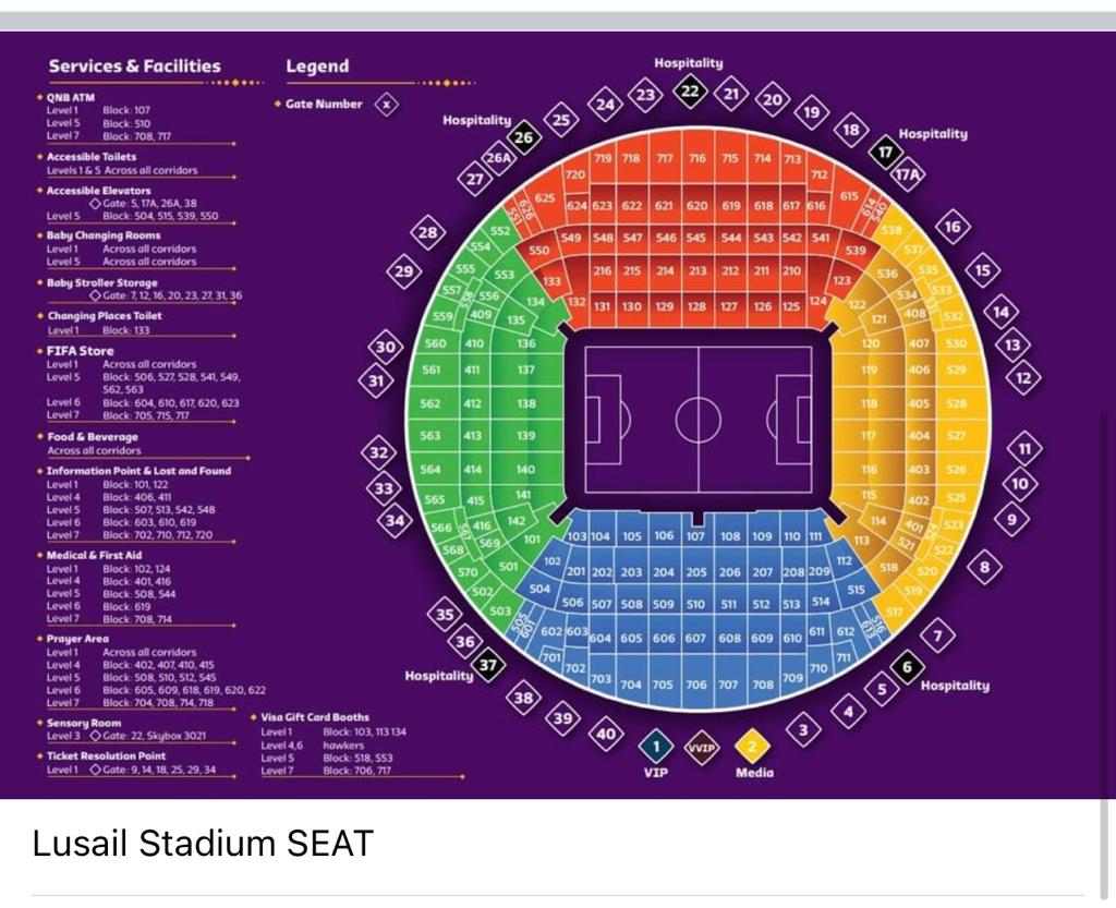 Lusail Stadium seating plan