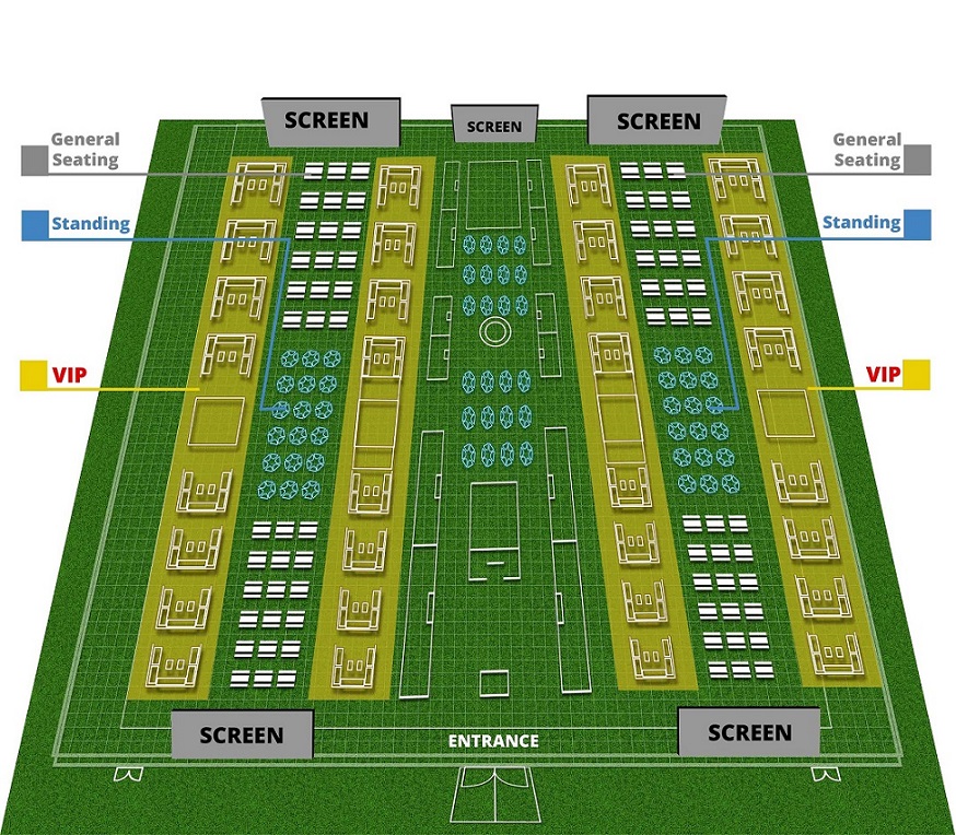 Dome Sports Village seating plan