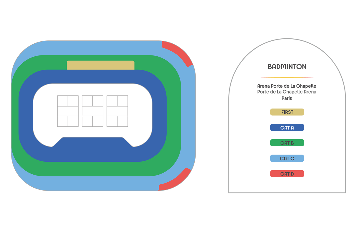 Porte de La Chapelle Arena   Badminton seating plan
