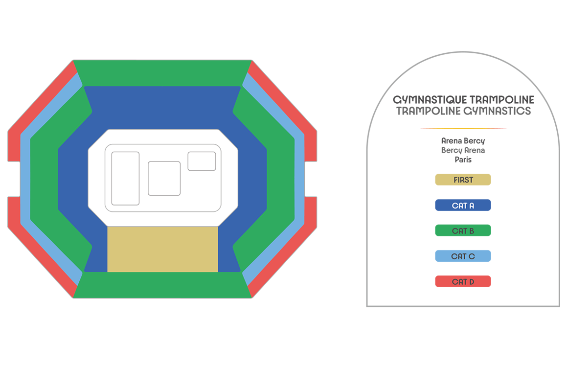 Bercy Arena   trampoline gymnastic seating plan