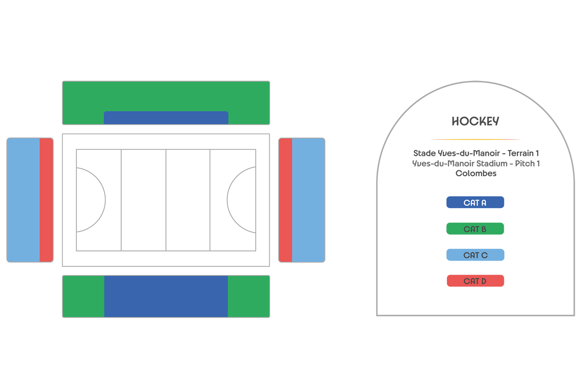Yves du Manoir Stadium   Pitch 1   Hockey seating plan