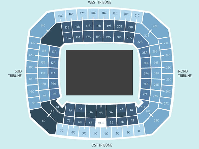 Volksparkstadion seating plan