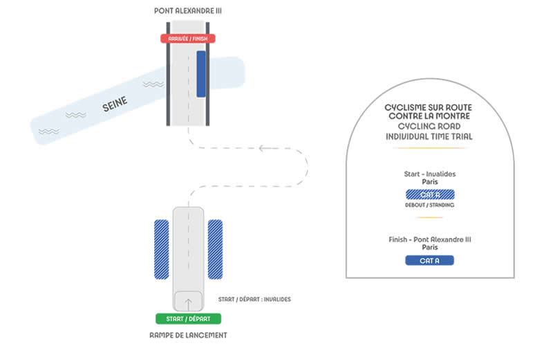 Invalides   Cycling Road seating plan