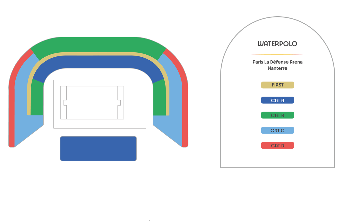 Paris La Defense Arena   Waterpolo seating plan