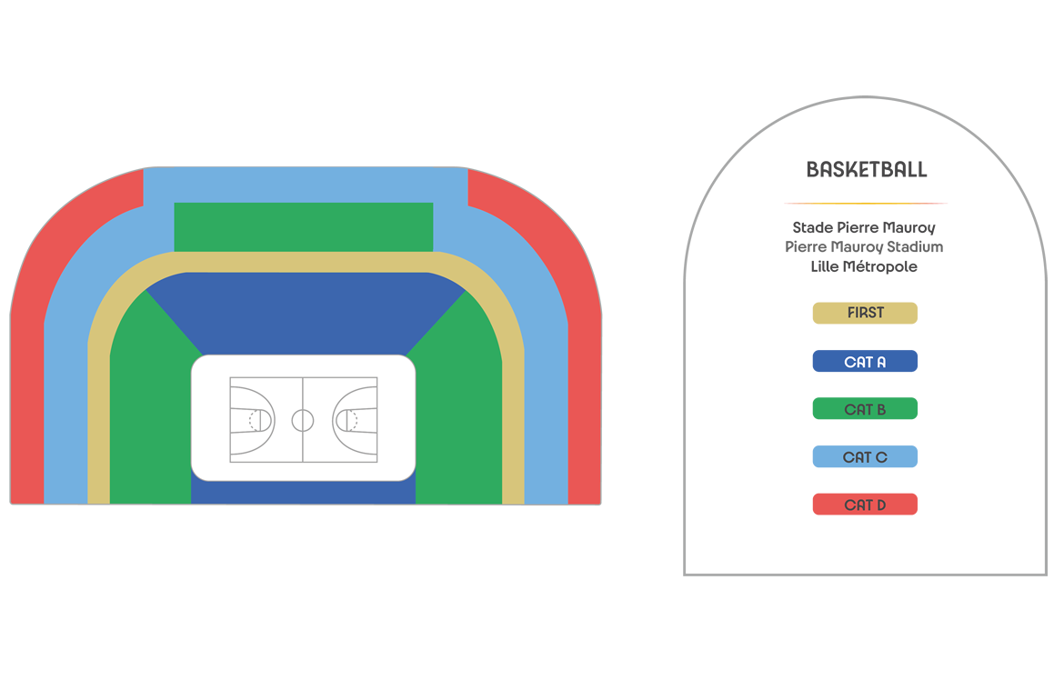 Pierre Mauroy Stadium BASKETBALL seating plan