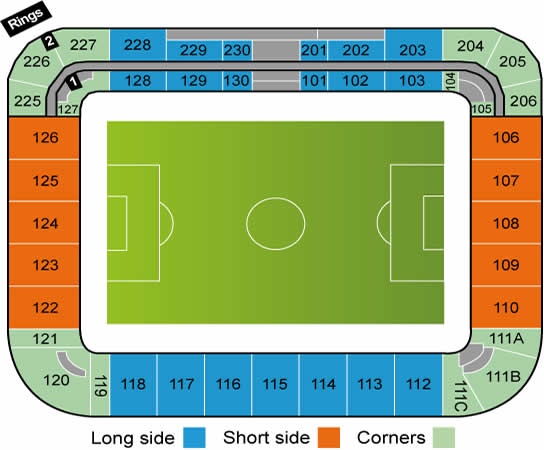 Eden Arena seating plan