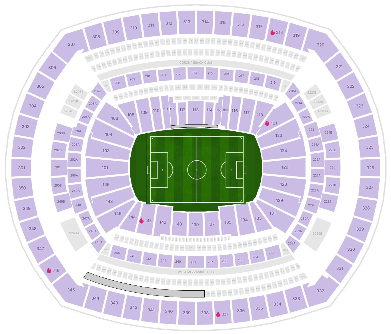 MetLife New York New Jersey Stadium seating plan MetLife New York New Jersey Stadium seating plan