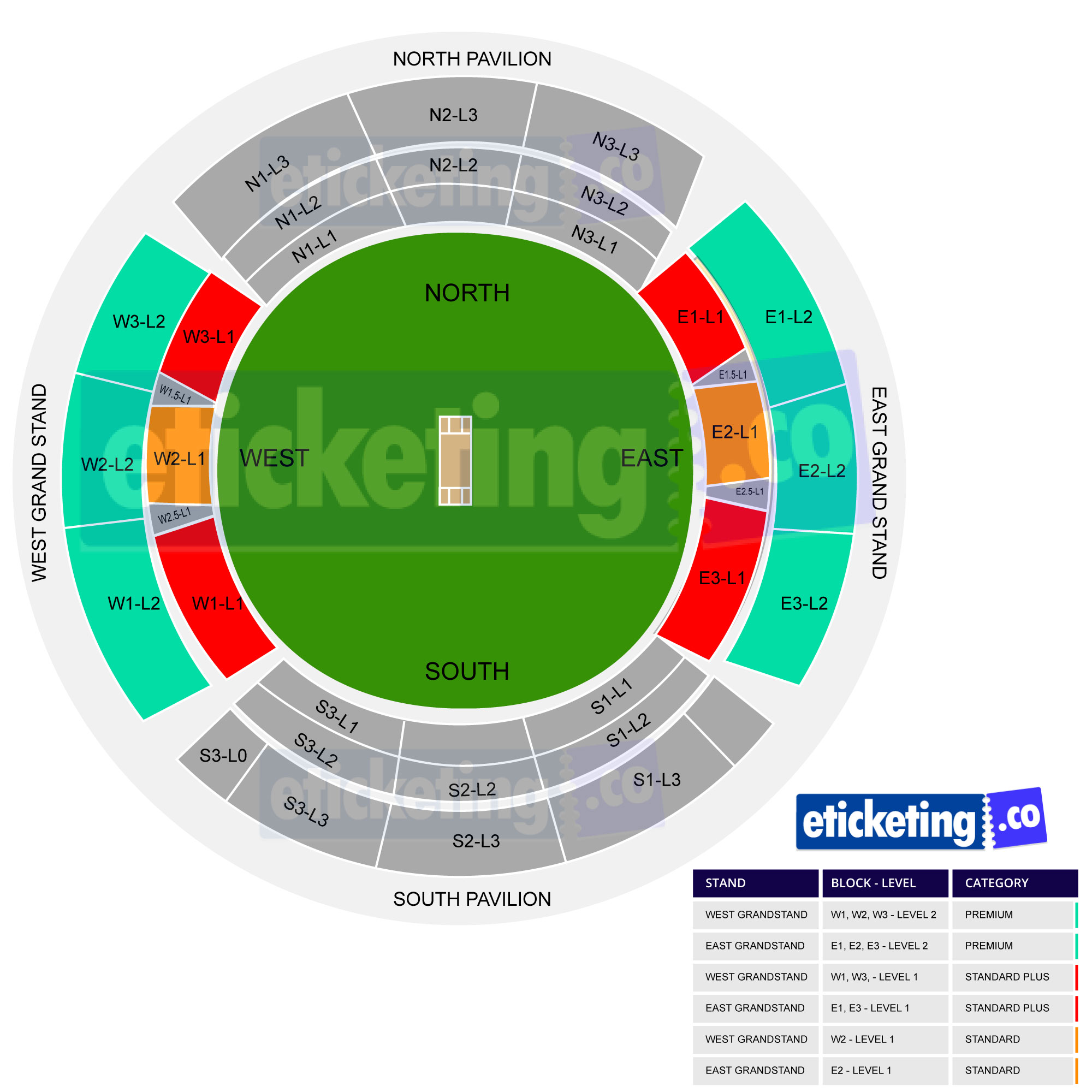 Nassau County International Cricket Stadium seating plan