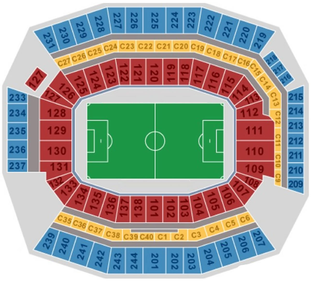 Lincoln Financial Field Philadelphia Stadium seating plan Lincoln Financial Field Philadelphia Stadium seating plan