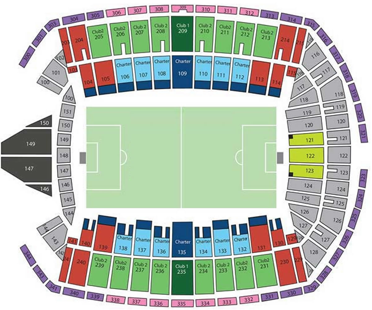Lumen Field Seattle Stadium seating plan Lumen Field Seattle Stadium seating plan