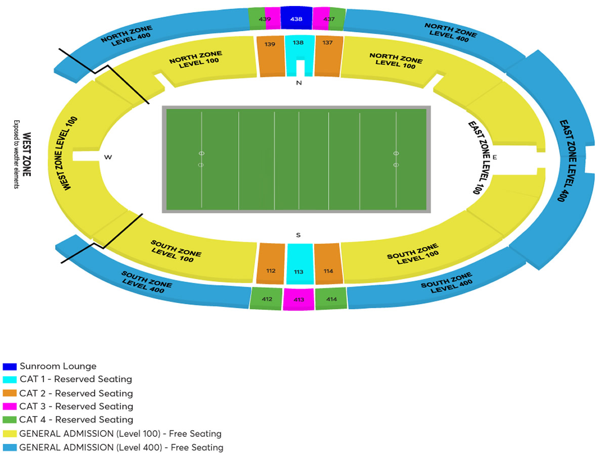 Singapore National Stadium seating plan