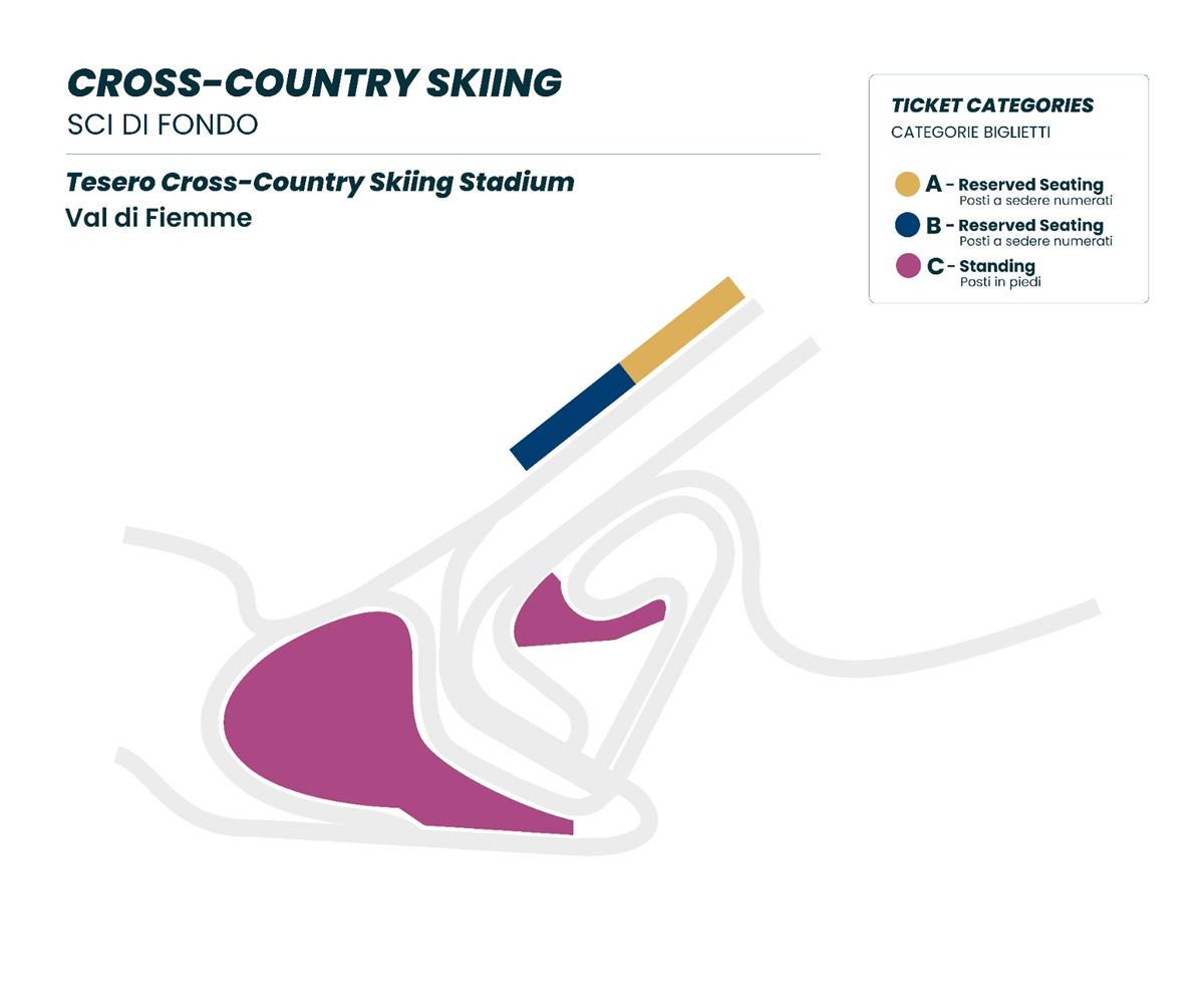 Tesero Cross Country Skiing Stadium seating plan Tesero Cross Country Skiing Stadium seating plan