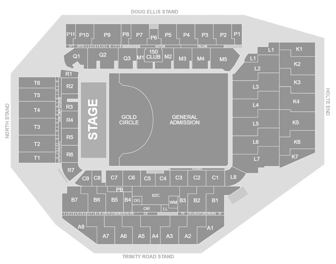 Villa Park seating plan